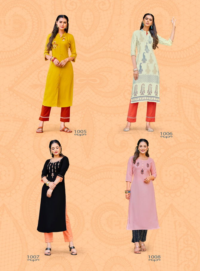 Fashion Dream 1 Kajal Fancy Designer Style Casual Wear Kurtis With Bottom Collection
